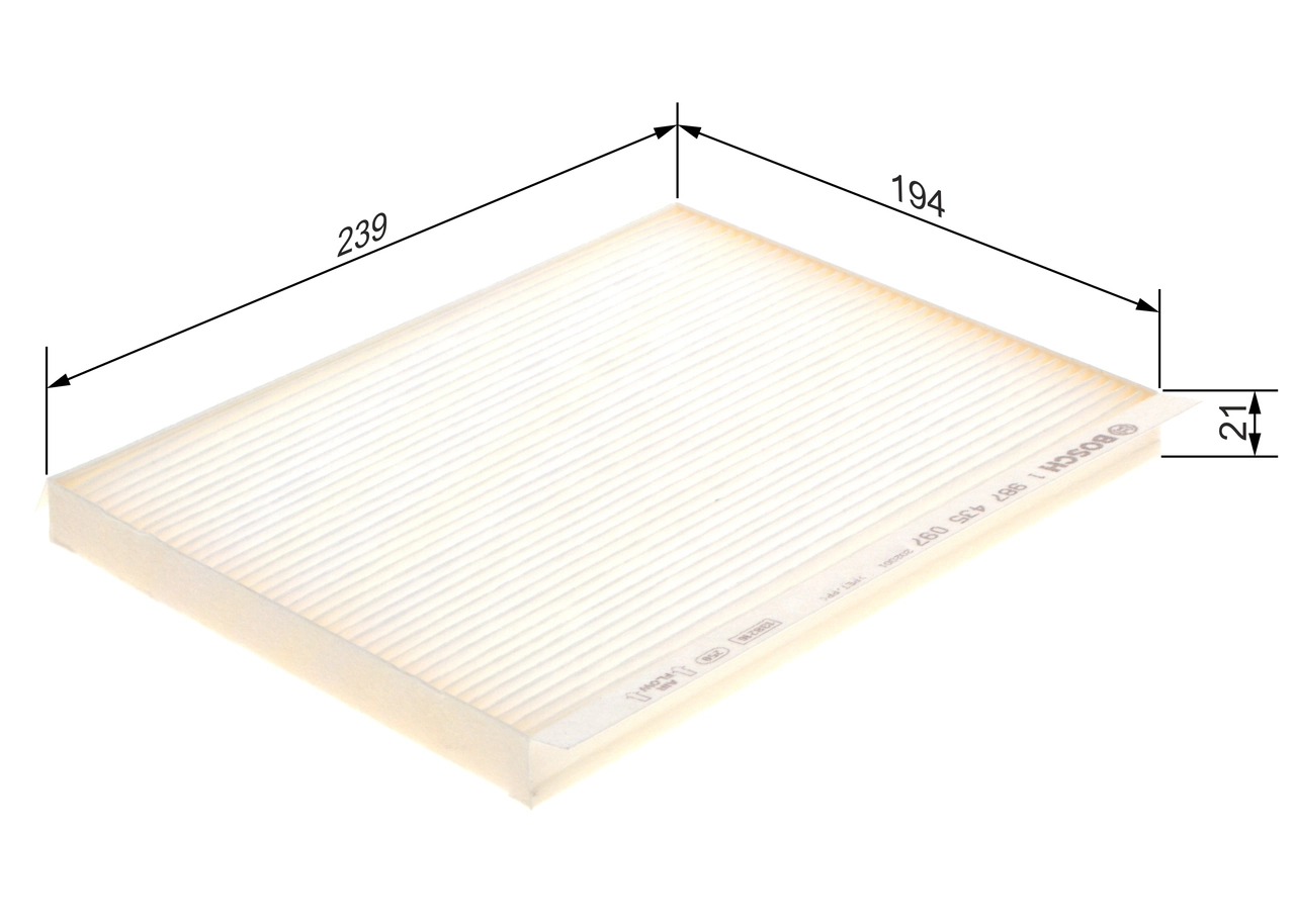 Filtre, air de l'habitacle BOSCH 1 987 435 097