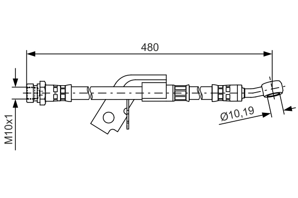 Flexible de frein BOSCH 1 987 481 474