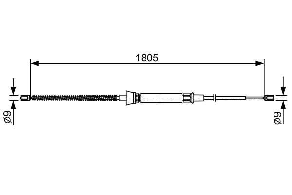 Трос ручного гальма BOSCH 1 987 482 646 для Škoda Roomster