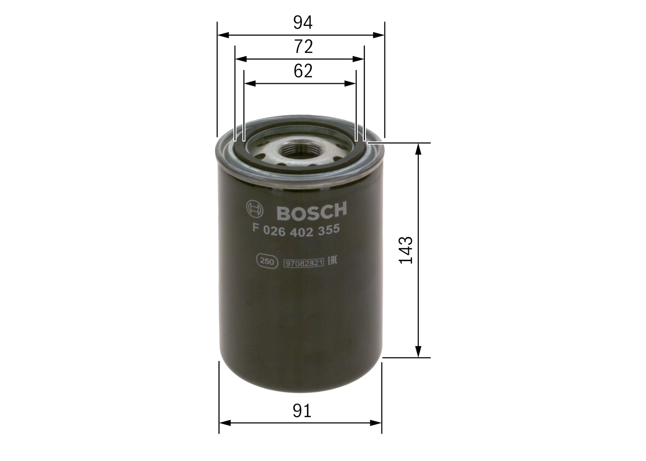 Filtre à carburant BOSCH F 026 402 355