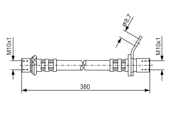 Flexible de frein BOSCH 1 987 476 160