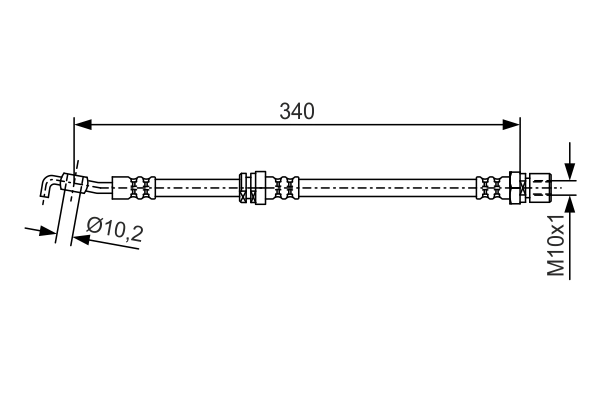 Flexible de frein BOSCH 1 987 481 551