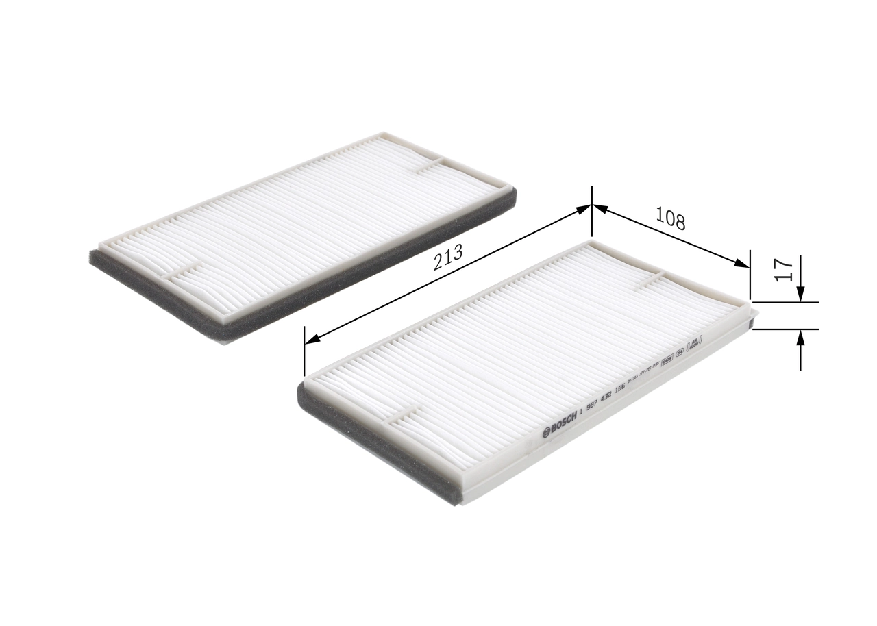 Filtre, air de l'habitacle BOSCH 1 987 432 156