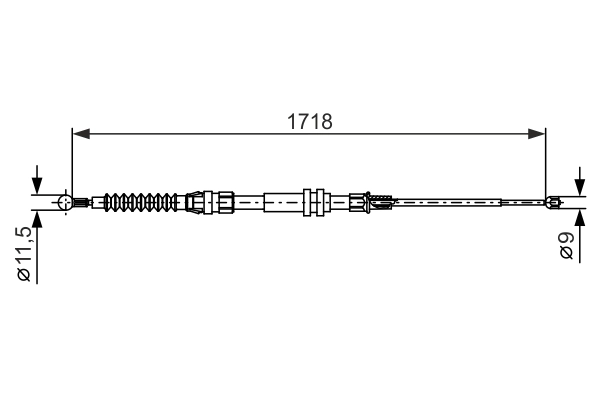 BOSCH 1 987 482 378 — Трос ручного гальма