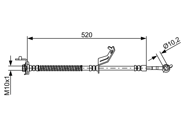 Flexible de frein BOSCH 1 987 481 868