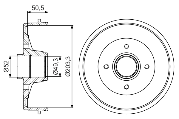 BOSCH 0 986 477 196 — Гальмівний барабан