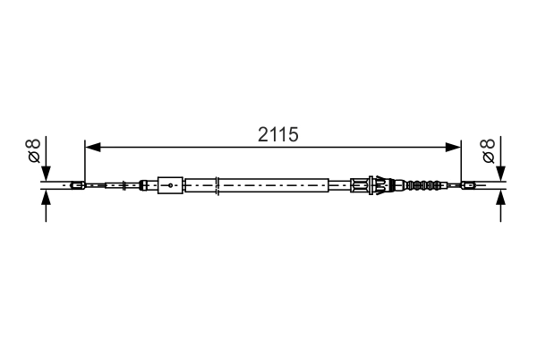 BOSCH 1 987 477 775 — Трос ручного гальма