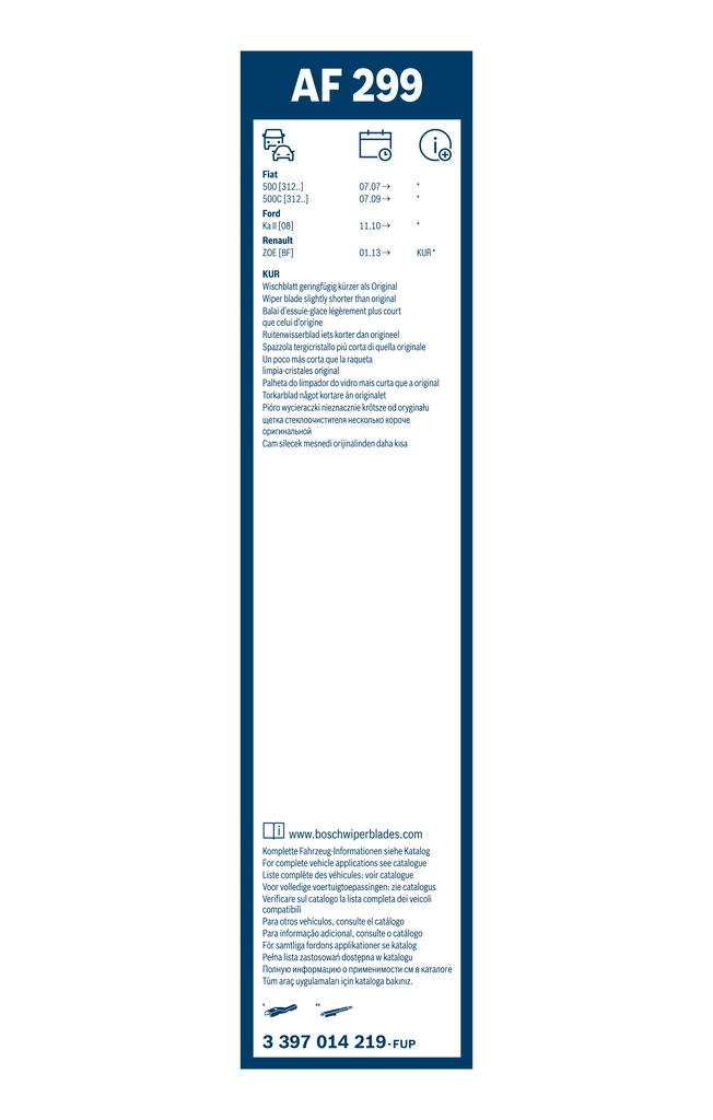 Balai d'essuie-glace BOSCH 3 397 014 219