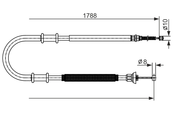 BOSCH 1 987 482 590 — Трос ручного гальма