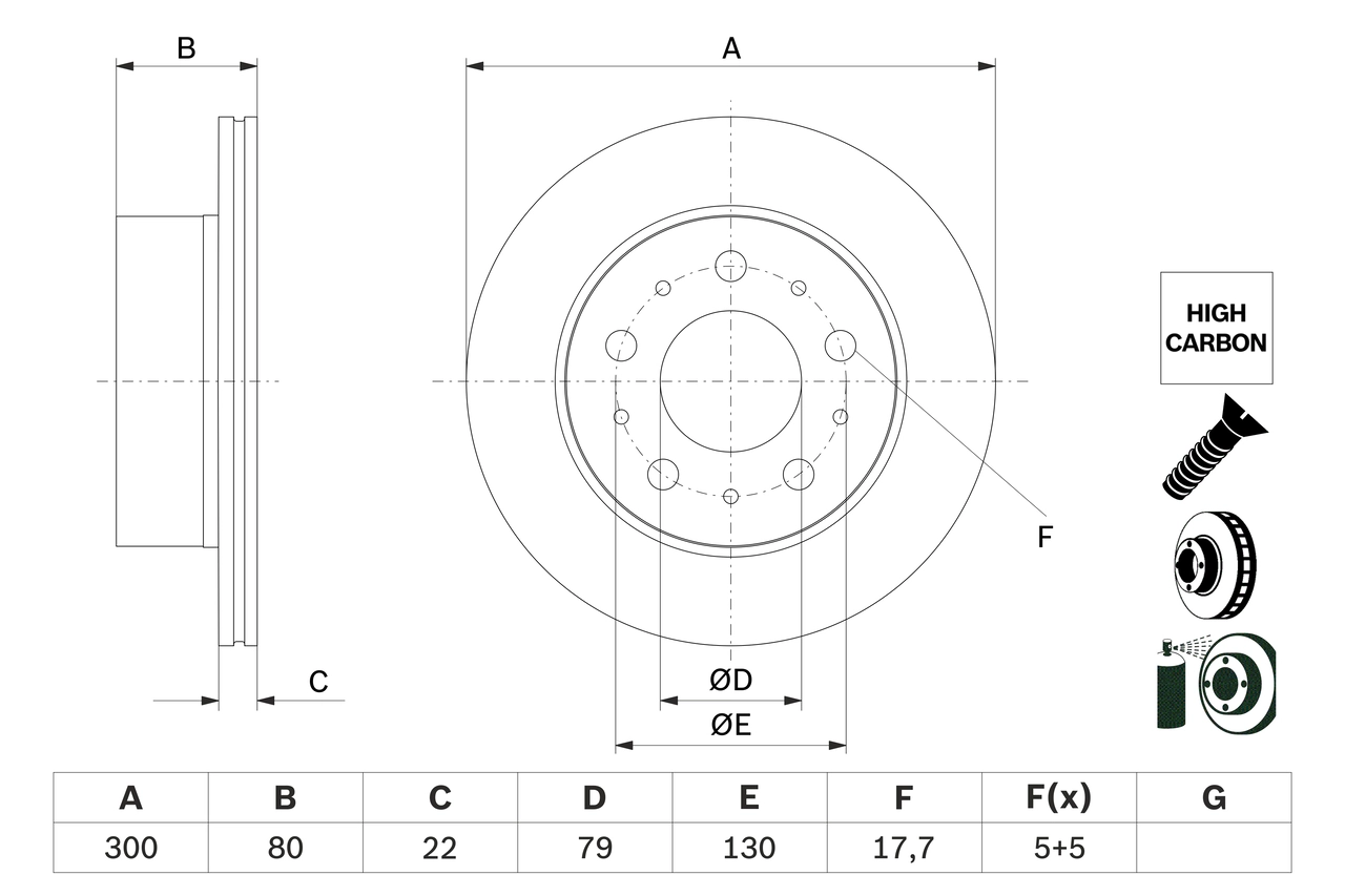 Disque de frein BOSCH 0 986 479 E02