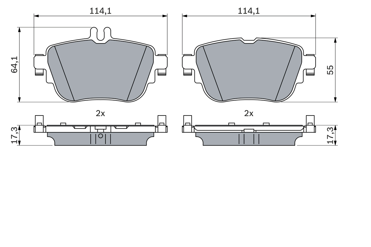 Kit de plaquettes de frein, frein à disque BOSCH 0 986 424 845