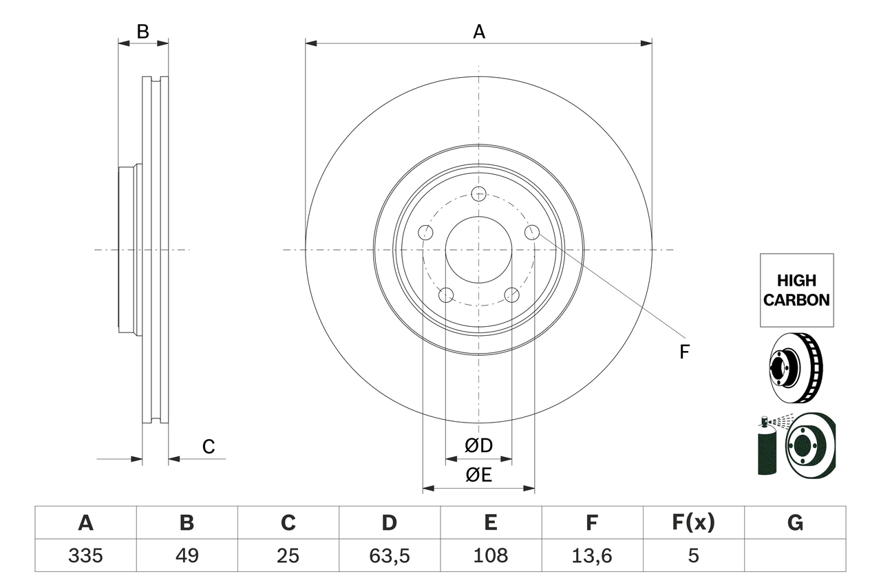 Disque de frein BOSCH 0 986 479 F80