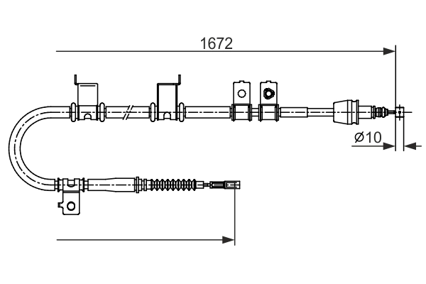 BOSCH 1 987 482 713 — Трос ручного гальма
