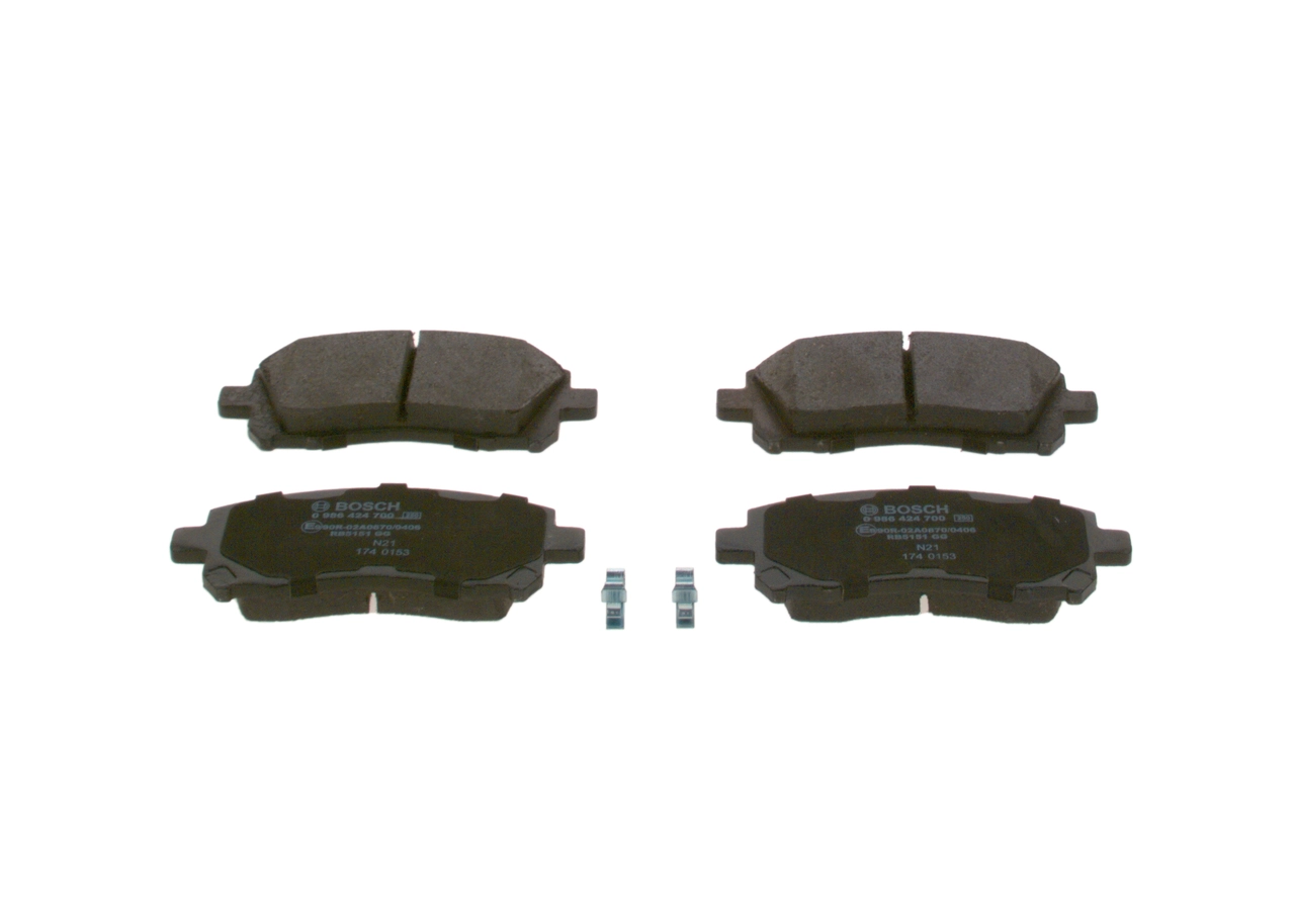 BOSCH 0 986 424 700 — Колодка гальм. диск. SUBARU FORESTER/IMPREZA/LEGACY передн. (вир-во Bosch)