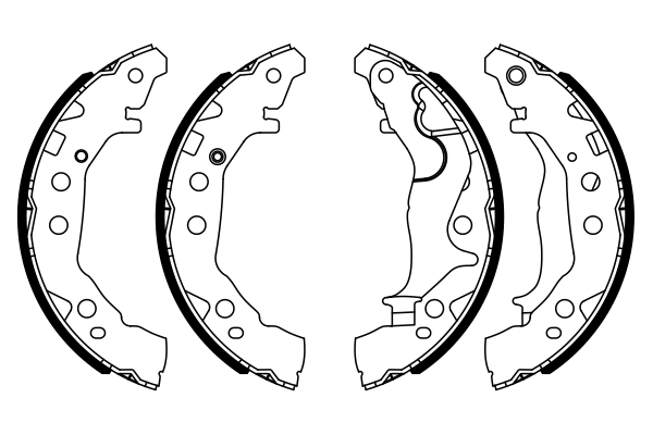 Jeu de mâchoires de frein BOSCH 0 986 487 953