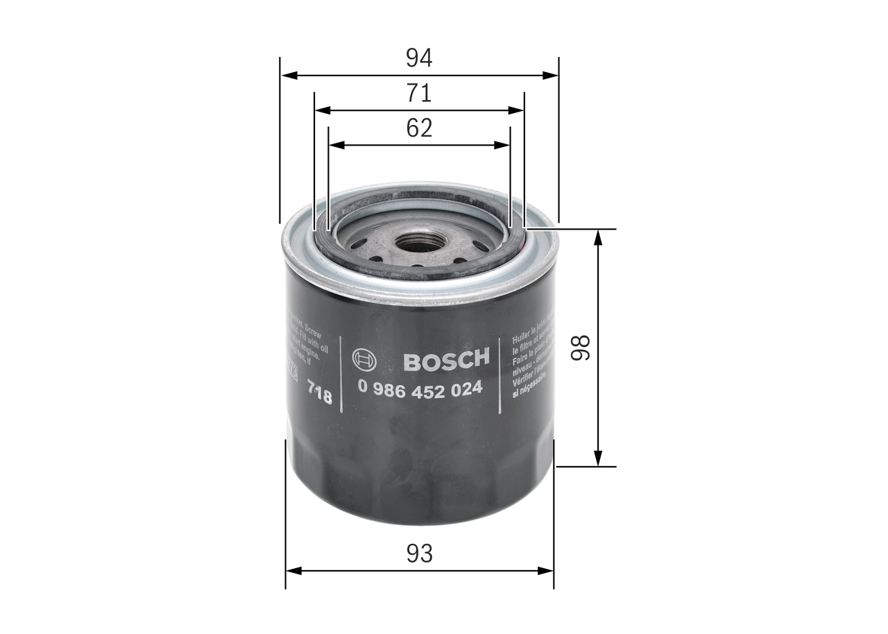 Оливний фільтр BOSCH (0986452024)