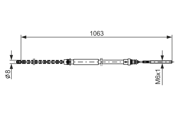 BOSCH 1 987 477 568 — Трос ручного гальма