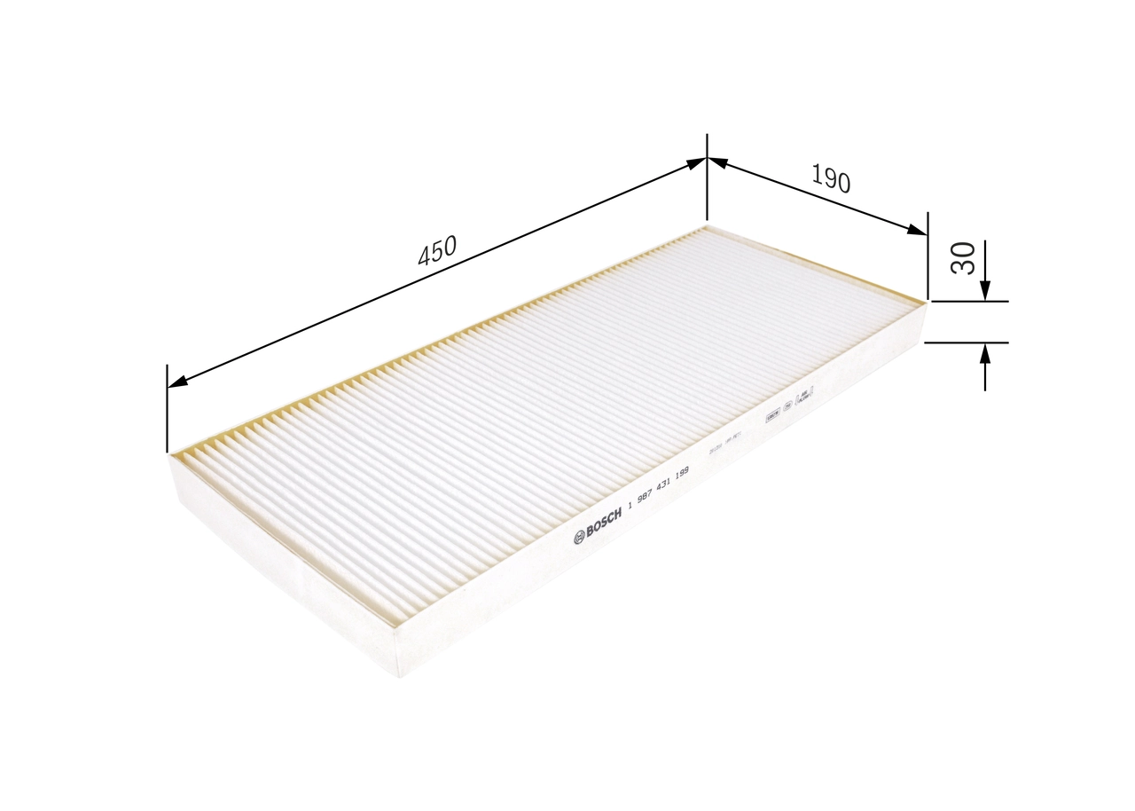 Filtre, air de l'habitacle BOSCH 1 987 431 199