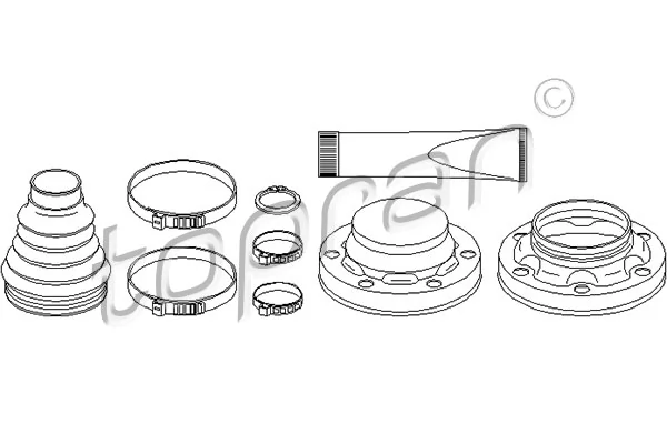 Jeu de joints-soufflets, arbre de commande TOPRAN 111 671