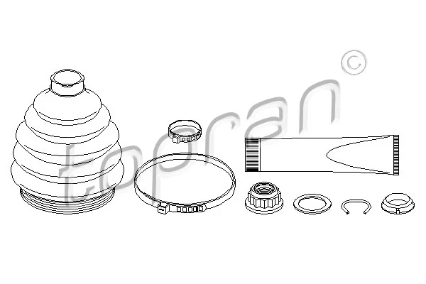 Jeu de joints-soufflets, arbre de commande TOPRAN 103 055
