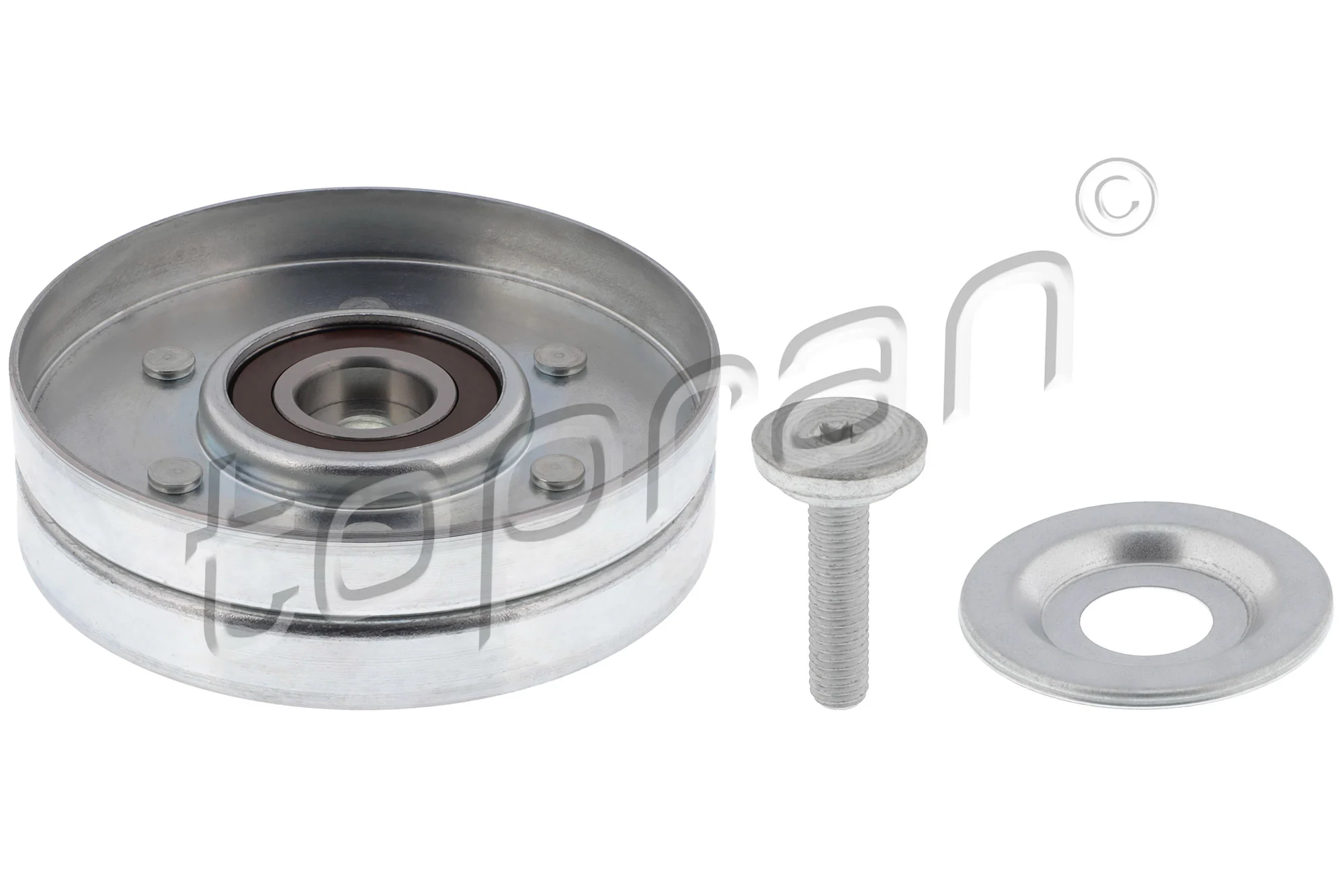 Poulie renvoi/transmission, courroie trapézoïdale à nervures TOPRAN 114 212