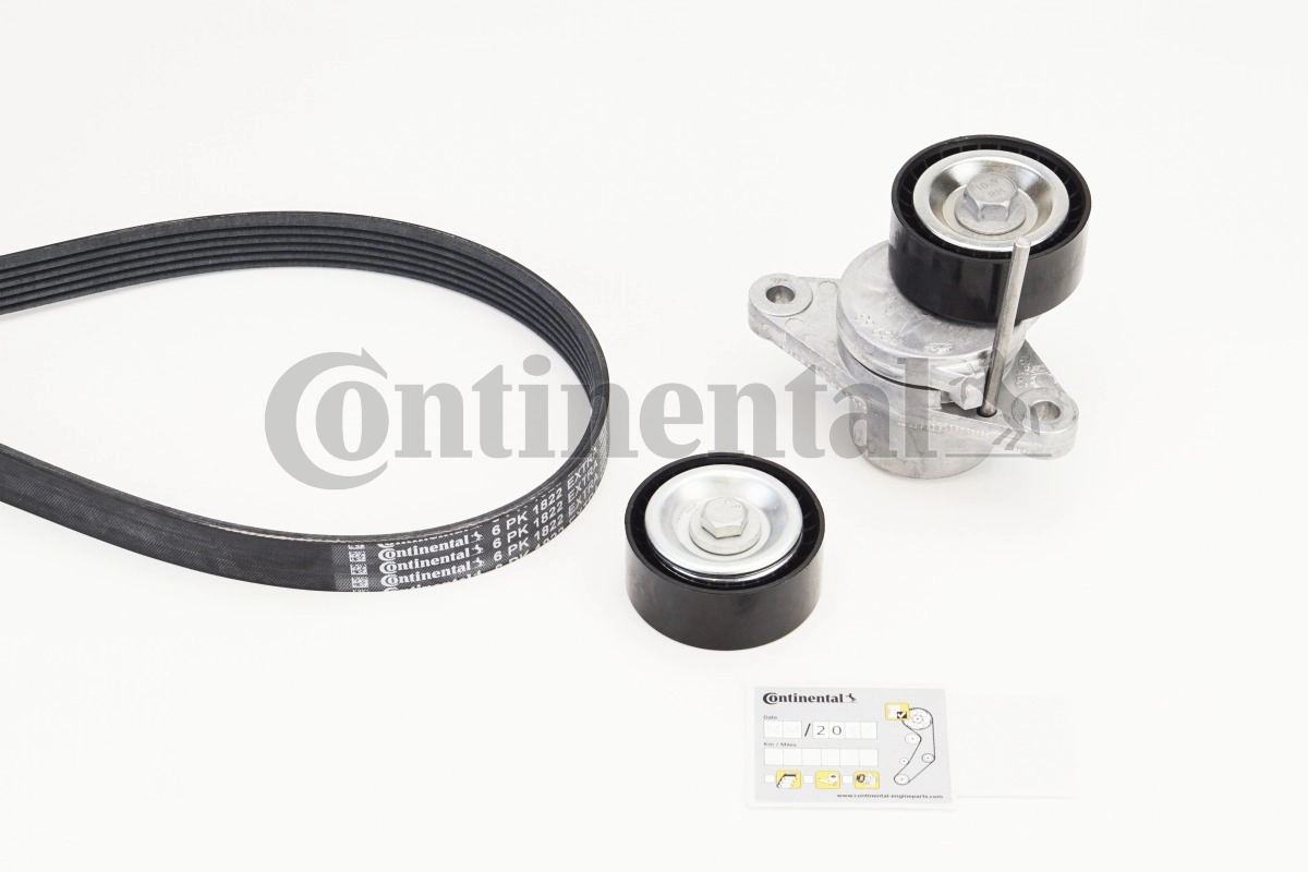 Jeu de courroies trapézoïdales à nervures CONTINENTAL CTAM 6PK1822 EXTRA K1