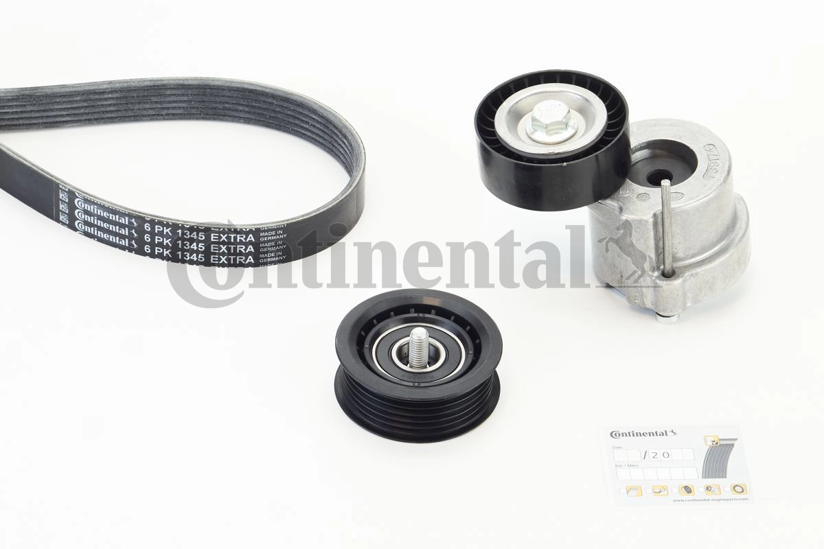 Jeu de courroies trapézoïdales à nervures CONTINENTAL CTAM 6PK1345 EXTRA K1