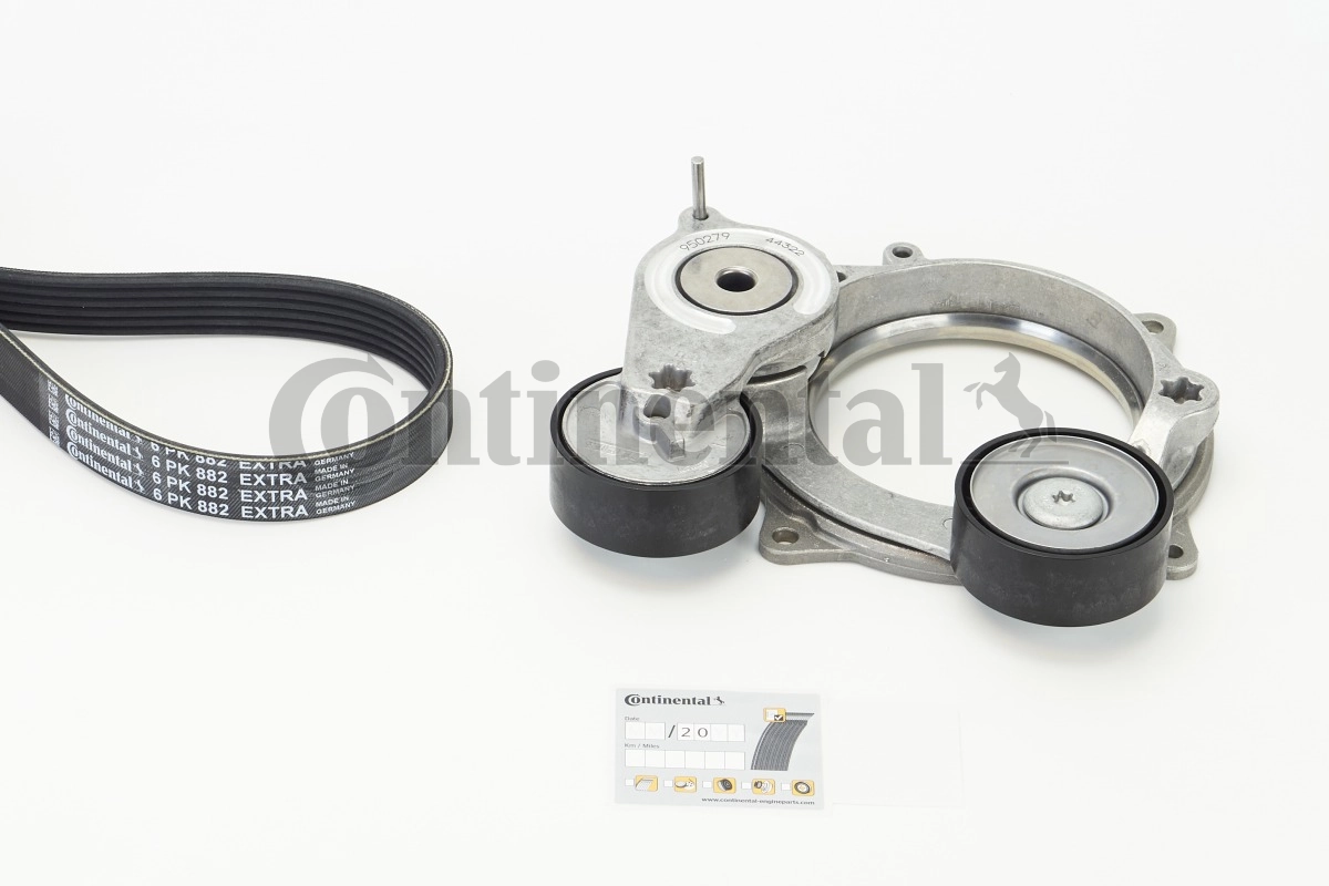 Jeu de courroies trapézoïdales à nervures CONTINENTAL CTAM 6PK882 EXTRA K1