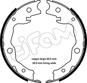 Brake Shoe Set, parking brake
