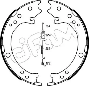 Brake Shoe Set, parking brake