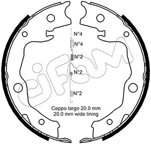 Brake Shoe Set, parking brake