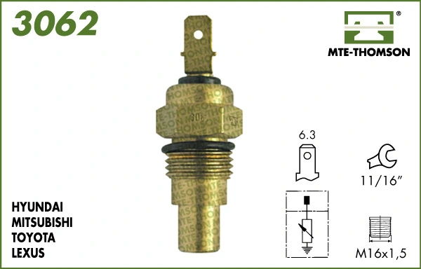 Sensor, coolant temperature