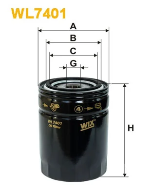 WIX FILTERS WL7401 — Фільтр оливний двигуна WL7401/OP592/5 (вир-во WIX-FILTERS UA)