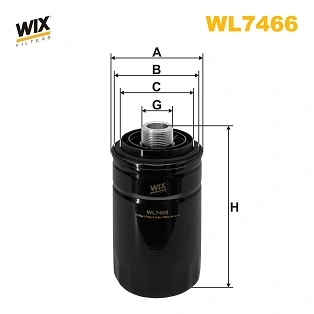 WIX FILTERS WL7466 — Фільтр оливний двигуна WL7466/OP526/7 (вир-во WIX-FILTERS)