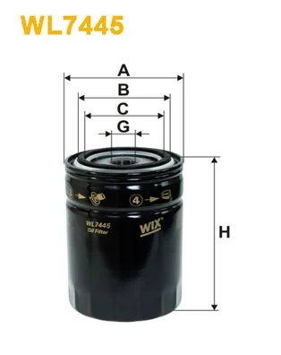 WIX FILTERS WL7445 — Фільтр масляний