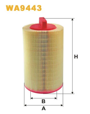 WIX FILTERS WA9443 — Фільтр повітряний MB WA9443/AK218/1 (вир-во WIX-FILTERS)