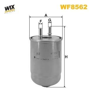 WIX FILTERS WF8562 — Фільтр паливний RENAULT MEGANE III, SCENIC III 1.5 DCI 12- (вир-во WIX-FILTERS)