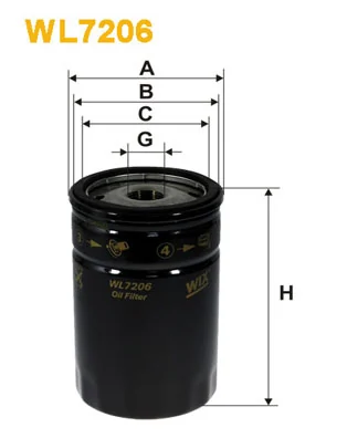 WIX FILTERS WL7206 — Фільтр оливний двигуна ALFA ROMEO 155, 164 WL7206/OP644 (вир-во WIX-FILTERS)