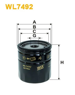 WIX FILTERS WL7492 — Фільтр масляний