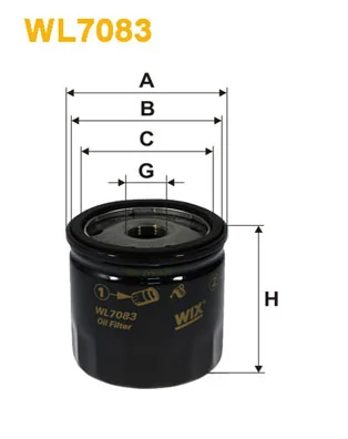 WIX FILTERS WL7083 — Фільтр оливний двигуна ALFA ROMEO 145, 146, 156, 166 WL7083/OP537/1 (вир-во WIX-FILTERS)