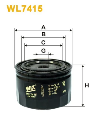 WIX FILTERS WL7415 — Фільтр масляний