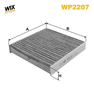 WIX FILTERS WP2207 — Фільтр салону вугільний SUZUKI IGNIS 16-, JIMNY 18- (вир-во WIX-FILTERS)