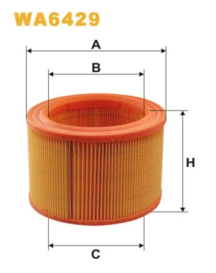 WIX FILTERS WA6429 — Фільтр повітряний PEUGEOT WA6429/AR247 (вир-во WIX-FILTERS)