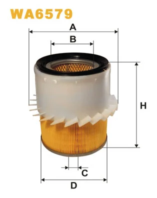 WIX FILTERS WA6579 — Фільтр повітряний MITSUBISHI PAJERO WA6579/AM468/4 (вир-во WIX-FILTERS)