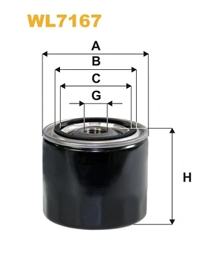 WIX FILTERS WL7167 — Фільтр оливний двигуна WL7167/OP613 (вир-во WIX-FILTERS)