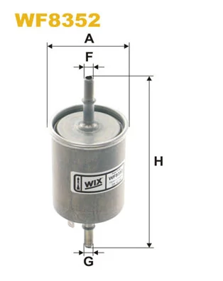 WIX FILTERS WF8352 — Фільтр паливний DAEWOO LANOS 97-, CHEVROLET LACETTI 05- /PP905/2 (вир-во WIX-FILTERS)