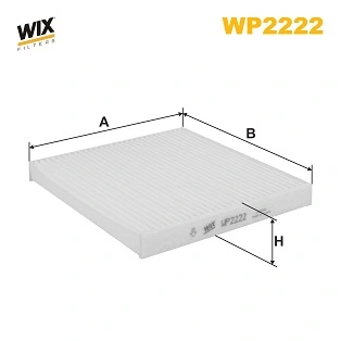 Фільтр салону WIX FILTERS WP2222 для Mitsubishi i, Mirage / Space Star, Hyundai i10 III
