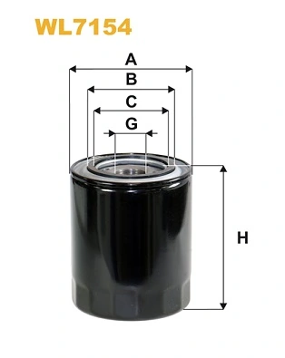 WIX FILTERS WL7154 — Фільтр оливний двигуна MITSUBISHI (вир-во WIX-FILTERS) WL7154/OP587