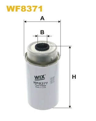 WIX FILTERS WF8371 — Фільтр паливний WF8371/PP848/6 (вир-во WIX-FILTERS)