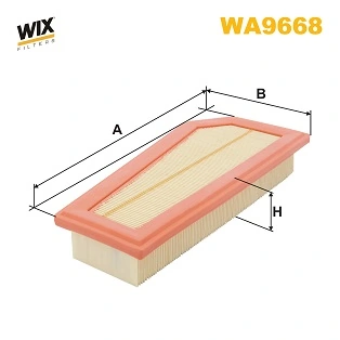 WIX FILTERS WA9668 — Фільтр повітряний MB C 1.8, 2.0, 2.5 CGI 07- (вир-во WIX-FILTERS)